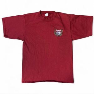 Vintage Men’s Red Embroidered Muhlenberg T-Shirt Size Large
